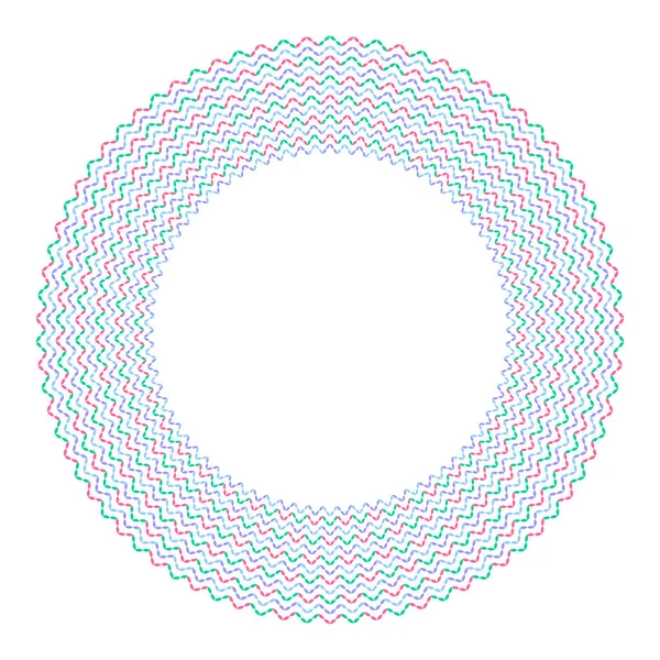 Abstract Circle Multicolor Pattern Decorative Border Vector Art — Stock Vector