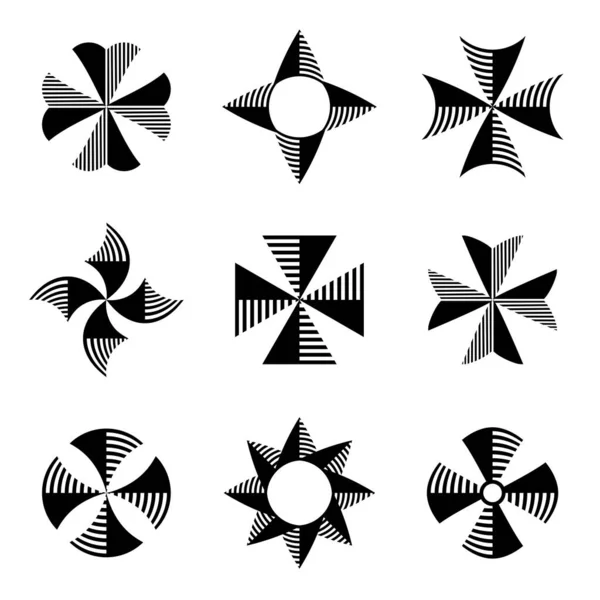 Kruisvorm Pictogrammen Elementen Voor Ontwerp Vectorkunst — Stockvector