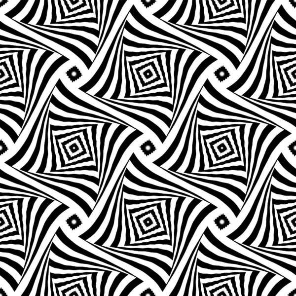 Abstracto Patrón Arte Sin Costura Textura Líneas Retorcidas Arte Vectorial — Vector de stock