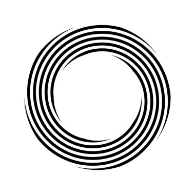 Soyut dairesel dönen tasarım ögesi. Vektör sanatı.