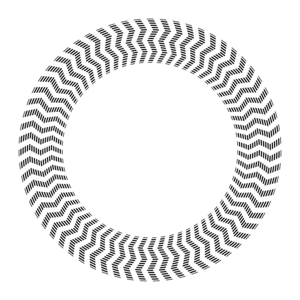 Patrón Circular Círculo Geométrico Abstracto Para Marco Redondo Arte Vectorial — Vector de stock