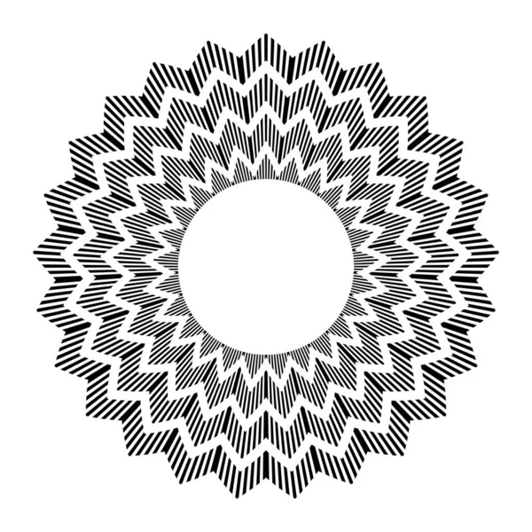 Abstract Decorative Geometric Zig Zag Circle Pattern Vector Art Royalty Free Stock Vectors