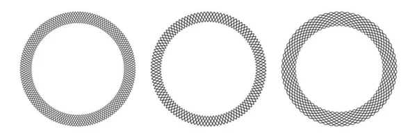 Декоративні Геометричні Круги Рамкові Візерунки Рамки Круглих Сіток Векторне Мистецтво — стоковий вектор