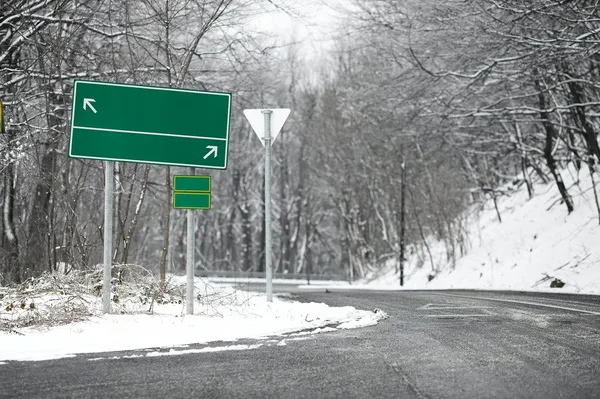겨울 도로 — 스톡 사진