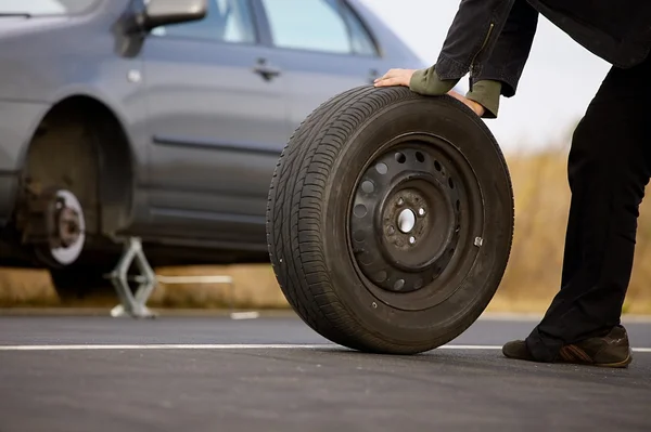 Tyre Change — Stock Photo, Image