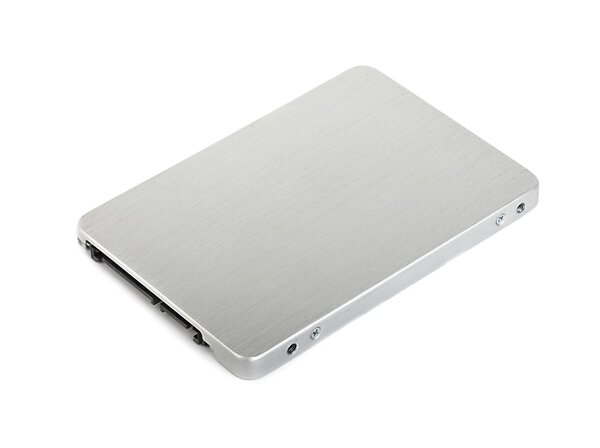 SSD drive isolated on white background