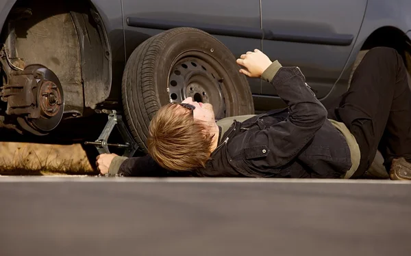 Tyre Change — Stock Photo, Image