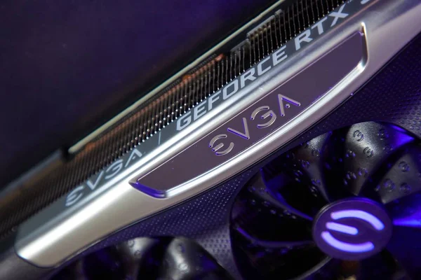 Geforce RTX 3090 Nvidia GPU λεπτομέρεια κάρτας γραφικών Εικόνα Αρχείου