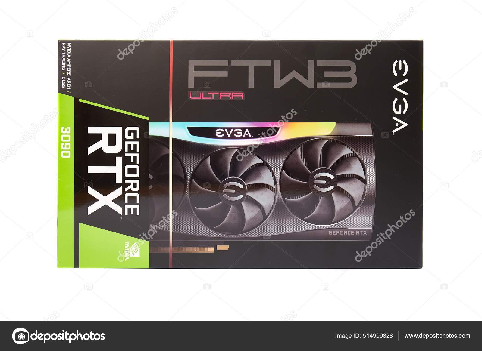 EVGA Geforce RTX 20 Nvidia GPU Box, isoliert auf weiß ...