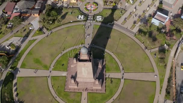 Monumento en la Línea Ecuatorial cerca de Quito, San Antonio — Vídeo de stock