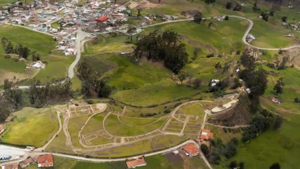 Ingapirca ruínas arqueológicas no Equador, vista aérea — Vídeo de Stock