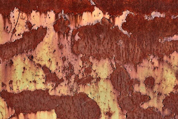Rusty Textura Obarvené Kovové Brány Malbou Peeling — Stock fotografie