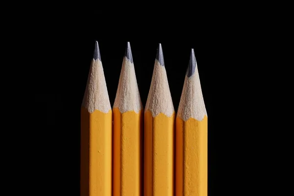 Bunch Pencils Isolated Black Background — Stock Photo, Image