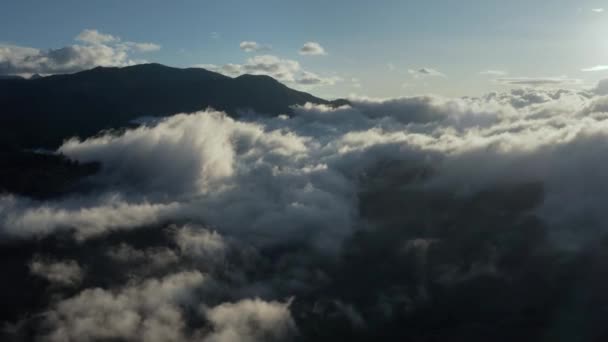 High mountain clouds drone timelapse in the Andes — Stock Video