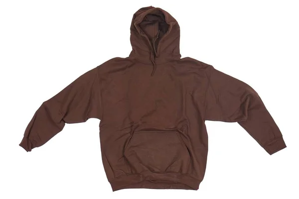 Brown hoodie on white background — Stock Photo, Image