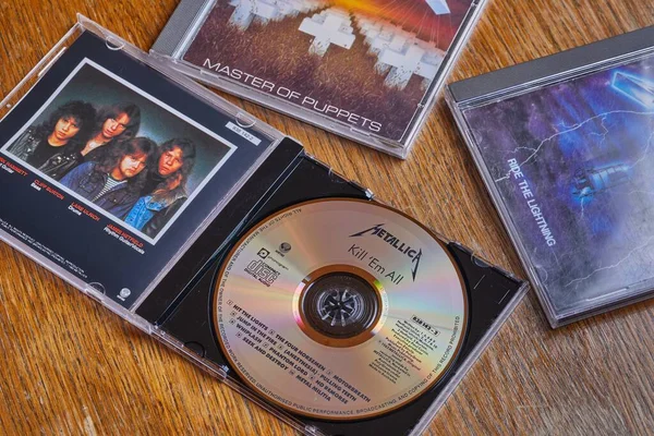 Metallica Ride Lightning ve diğer CD'ler — Stok fotoğraf