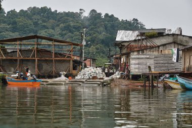 Nuqui, Kolombiya'da tekne yolculuğu