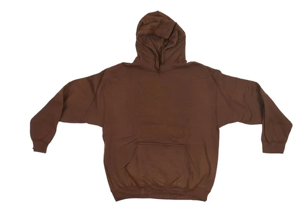 Brown hoodie on white background — Stock Photo, Image