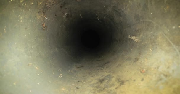 Tube hole motion towards deep depths — Stockvideo