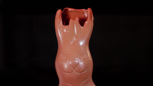 Figurine chocolat fondante, lapin de Pâques — Video