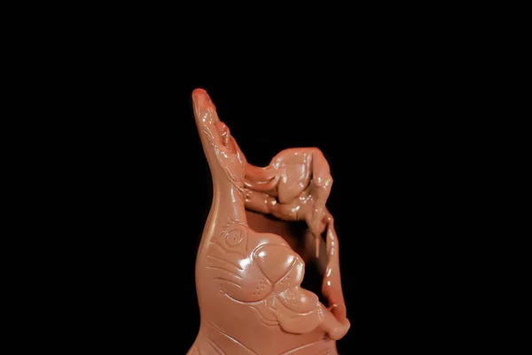 Figura de chocolate derretido, conejito de Pascua —  Fotos de Stock