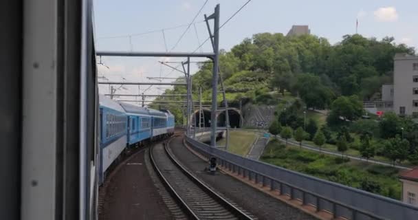 窓からの列車の旅 — ストック動画