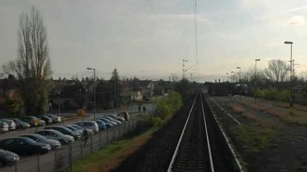 Vista de viagem ferroviária — Vídeo de Stock