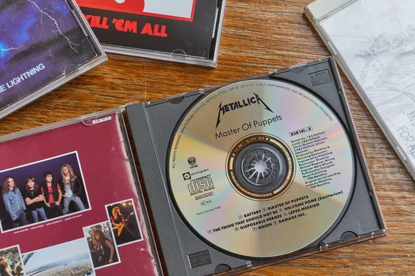 Metallica Master Of Puppets and other CDs — Stock Photo, Image