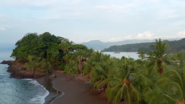 Pacific Coast Village med regnskog i Colombia — Stockvideo