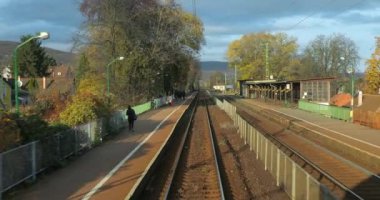 Railway travel back view