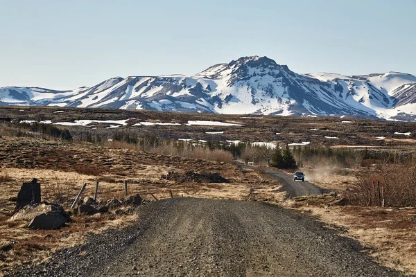 İzlanda 'da çakıl yolu — Stok fotoğraf
