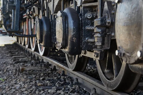 Dettaglio locomotiva a vapore — Foto Stock