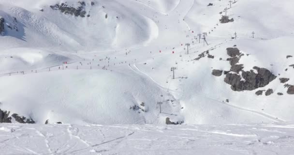 Stoki narciarskie od góry — Wideo stockowe