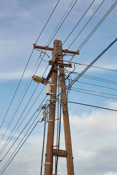 Mnoho Kabelů Elektrických Vedení — Stock fotografie