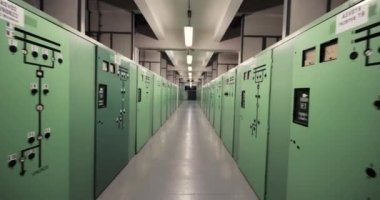 Elektrik güç dağıtımı alt istasyonu yüksek voltaj değiştirme sistemleri, elektrik altyapısı, kamera moing