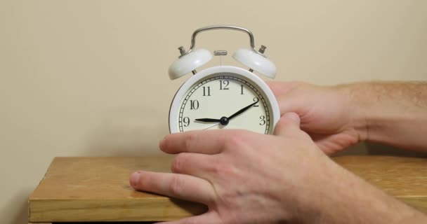 Ajuste Del Reloj Una Hora Para Finalizar Horario Verano Otoño — Vídeos de Stock