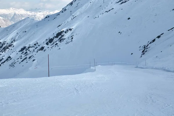 Declive Esqui Nos Alpes Franceses Pra Loup — Fotografia de Stock