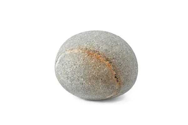 白い背景の滑らかな丸い石 — ストック写真