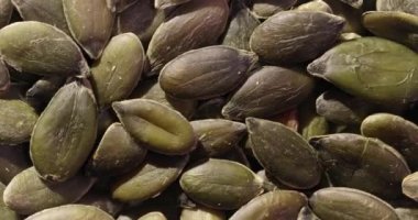 Yığınla makro kaydırak görüntüde kabak çekirdeği, sonda merceği