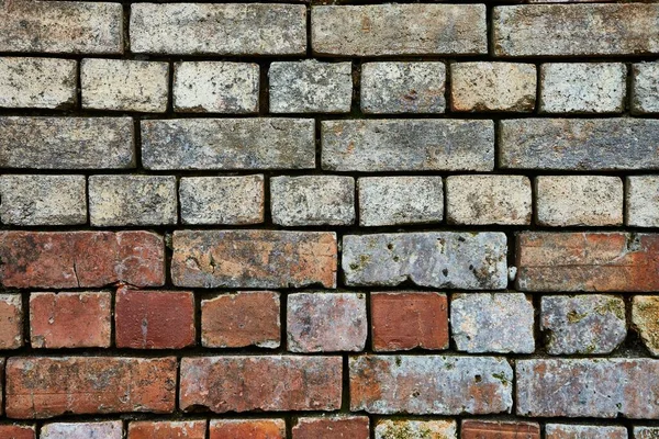 Textura Pared Ladrillo Desnudo Ladrillos Viejos Envejecidos — Foto de Stock