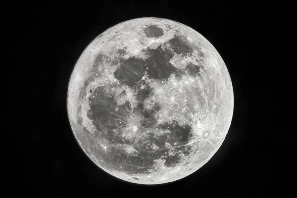 1600Mm焦距全月详细拍摄 — 图库照片