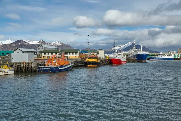 Hofn Islândia Circa 2015 Navios Pesca Porto Hofn Cidade Islândia — Fotografia de Stock