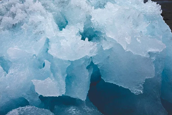 Eisblöcke Schmelzen Von Einem Eisberg Eisige Formen Bilden Sich — Stockfoto