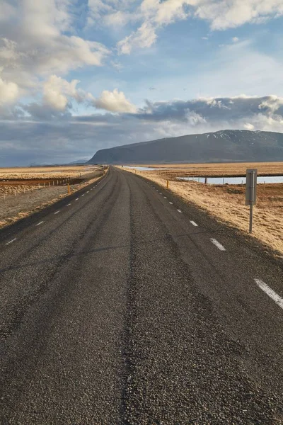 Сценічні Погляди Кільцеву Дорогу Ісландії Їзда Сільській Місцевості — стокове фото
