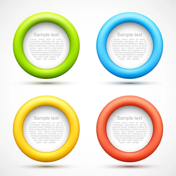 Set of colorful circle banners — Stock Vector