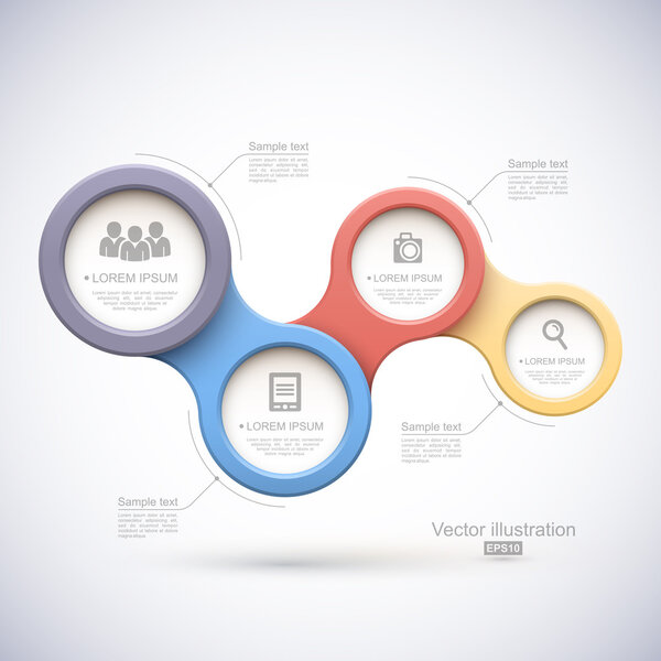 Colorful modern business circles