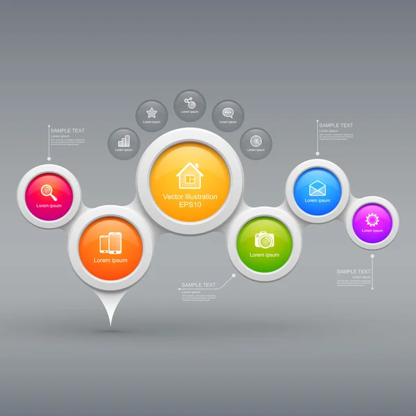 Círculos empresariales modernos coloridos — Vector de stock