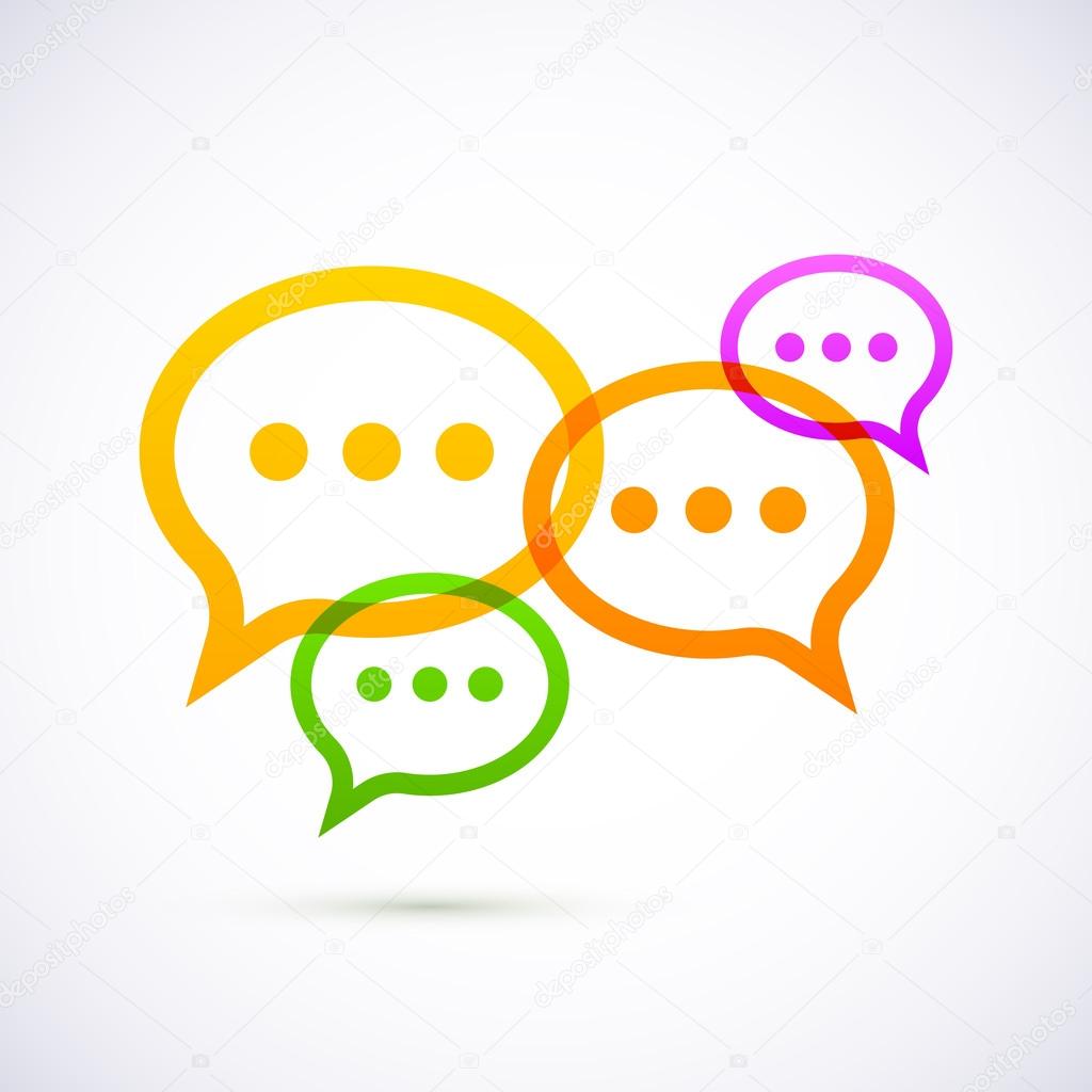 Colorful speech bubbles