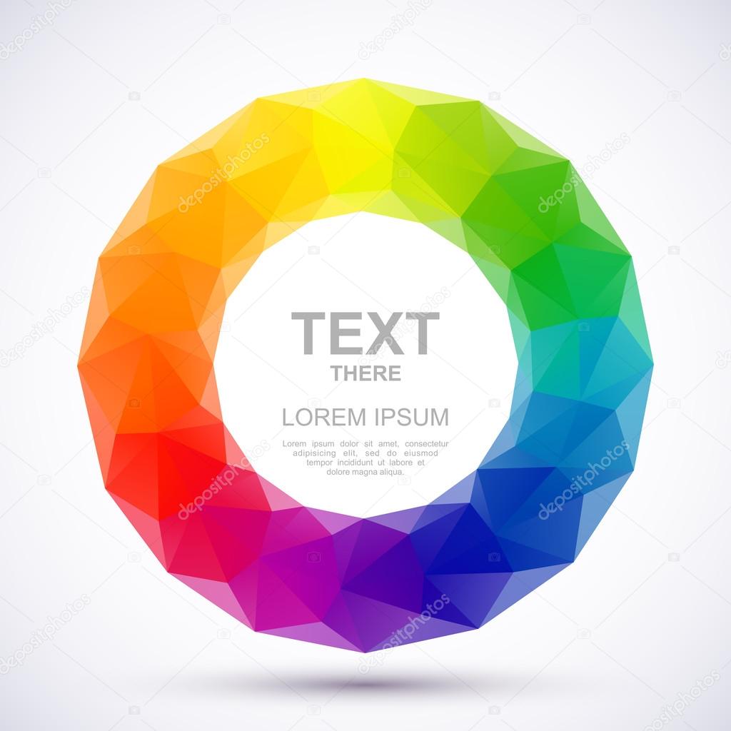 Low-poly color wheel