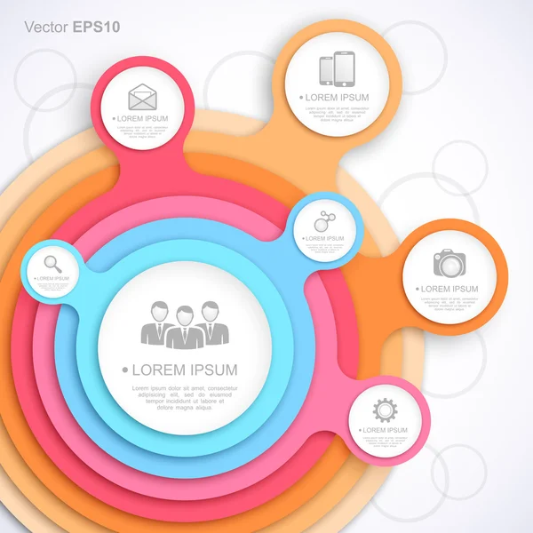 Plantilla web círculo colorido — Archivo Imágenes Vectoriales